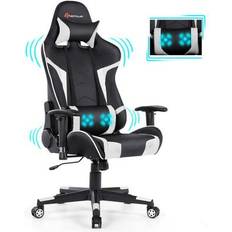 Costway Reclining Swivel Massage Gaming Chair