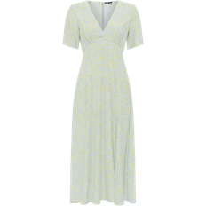 French Connection Stacie Daisy Drape Midi Dress - Forget Me Not Multi
