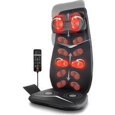 Zyllion shiatsu neck and back chair massager 3d kneading deep tissue zma-33