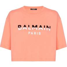 Balmain T-skjorter Balmain Paris flocked short t-shirt