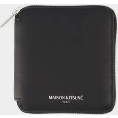 Maison Kitsuné Black Square Zipped Wallet - P199 BLACK UNI