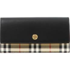 Burberry Tegnebøger & Nøgleringe Burberry Halton Vintage Check & Leather Continental Wallet