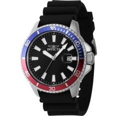 Invicta Armbanduhren Invicta Pro Diver Silikonarmband, schwarzes Zifferblatt, Quarz 46131, Schwarz