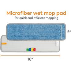 Blue Accessories Cleaning Equipments Coastwide Professional Professional Economy Microfiber Wet Mop Pad, 5 18, CW58011 Quill