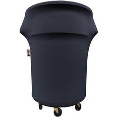 LA Linen Linen Spandex Cover fitted Trash can on wheels