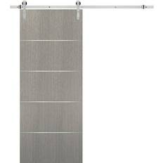 ASSA 2002 Interior Doors SartoDoors Sliding Barn Interior Door Clear Glass S 0502-Y (x82.7")