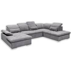 Grau - U-Sofas Stella Trading Wayne Living Room Dark Grey Sofa 340cm 5-Sitzer