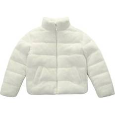 White Outerwear Children's Clothing Rokka&Rolla Girl's Snow Angel Sherpa Coat Faux Fur Puffer Jacket - Ivory