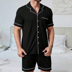 Shein Men Contrast Piping PJ Set - Pajama