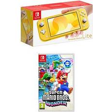 Nintendo Switch Lite Yellow Console With & Super Mario Bros. Wonder