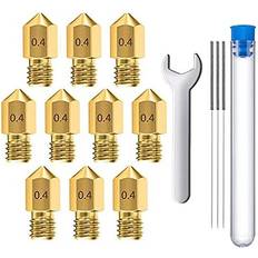 3D-Printers Mmobiel 10 pcs 0.4mm brass mk8 3d printer nozzles extruder for creality ender