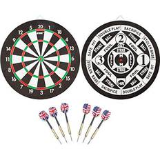 Darts GSE Games & Sports Expert GSE Games & Sports Expert 2-in-1 Paper Dartboard Baseball and Dartboards Game Set with Six Steel Tip Darts