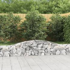 Giardino e Ambiente Esterno vidaXL Cesti Gabbioni Ad Arco 8 pz 400x30x40/60 cm Ferro Zincato