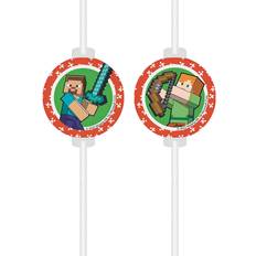 Procos Minecraft Pappsugrör 4-Pack