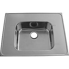 Standard stålbord centreret vask