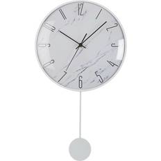 Versa Pendule Métal Verre Bois MDF 4.5 x 56 x 29 cm Horloge murale