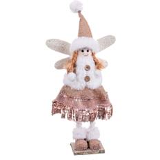 Metal Adornos de Árbol de Navidad BigBuy Christmas Navideío Multicolor Metal Polyfoam Tejido Ángel 16 x 8 x 36 cm Adorno de Árbol de Navidad