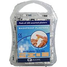 First Aid box qualicare 100 washproof sterile adhesive dressing first