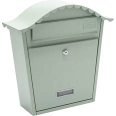 Sterling Classic Galvanised Steel Wall Mounted Postlåda 36x37x13cm Grön