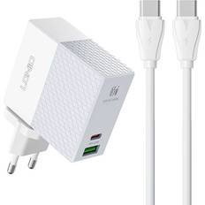 Usb c kabel 65w Ldnio A2620C 65W USB-C Oplader m/USB-C/USB-C Kabel USB-A/USB-C