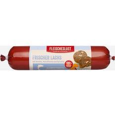 Kæledyr Classic Fleischeslust pølse Frisk laks-okse-gulerod-kokosnød-spirulina 800g