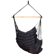 Black Outdoor Hanging Chairs SoftChair Hängesitz Schwarz Wetterfest