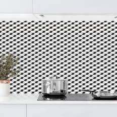 Tiles Küchenrückwand Fliesenoptik Geometrischer Fliesenmix Würfel
