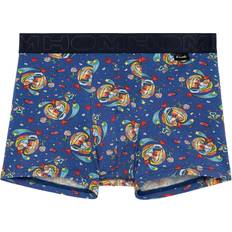 Hom Big Bisous Print Boxer Trunk, Blue