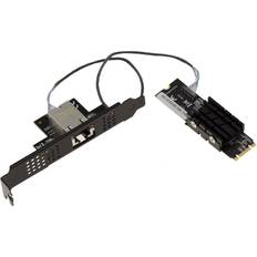 Cartes Réseau Carte M2 M.2 NGFF PCIe B M Key 10 Gigabit RJ45 LAN ethernet 10 100 1000 1G 2.5G 5G 10G Chipset AQUANTIA AQC107