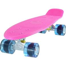 Blue Cruisers Land Surfer Land Surfer Cruiser Skateboard 22" PINK BOARD TRANSPARENT BLUE WHEELS