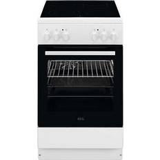 60cm - Four à convection/ventilateur Cuisinières en Céramique AEG CCB54081BW 943 005 258 Blanc