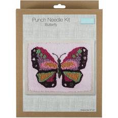 Trimits Punch Needle Kit Butterfly MultiColoured