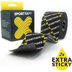 Kinesiology Tape SPORTTAPE xtra sticky kinesiology tape black