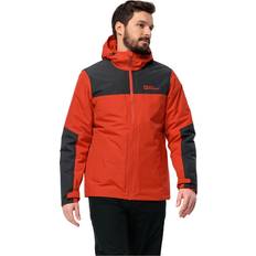 Jack Wolfskin Jackets Jack Wolfskin Men's Mens Jasper Insulated Waterproof Coat Strong Red