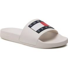 Snörning Slides Tommy Jeans – Vita tofflor med flagglogga-Vit/a