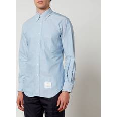 Brown - Men Shirts Thom Browne Blue Pocket Shirt