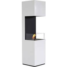 White Gas Fires Cach Fires Open 3-Sided Bio White White