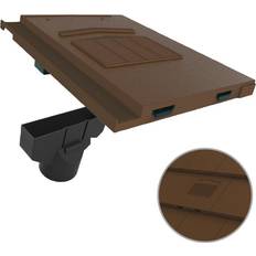 Brown Marley Modern, Mini Stonewold Non-Profile Roof Vent Tile & Pipe Adapter