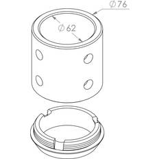 Norlys Lampedele Norlys Adapter 1509, 60-76mm Lampupphängning
