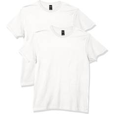 Hanes Herr T-shirts Hanes Herr Nano Premium bomull T-shirt förpackning med 2 White
