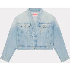 Kenzo Women Outerwear Kenzo Denim Kimono Jacket Stone Blue Womens