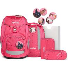 Drawstring School Bags Ergobag Schulrucksack-Set "Urlaub auf dem ReitBärhof" 6-tlg. pink