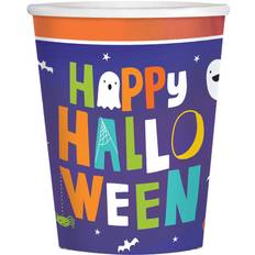 Halloween Paper Cups Horror-Shop 8 Happy Halloween Pappbecher als Halloween Tischdeo