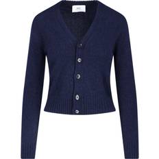 Ami Paris Koftor Ami Paris Cashmere Cardigan Med De Coeur Logo -