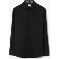 Burberry Herren Bekleidung Burberry Check Details Shirt - Black Men