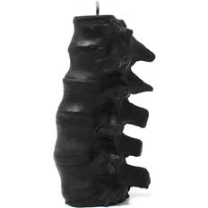 Negro Portavelas de Adviento Horror-Shop Schwarze Wirbelsäulenkerze 13 cm Portavelas de Adviento