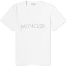 Moncler Donna Top Moncler Women's Crystal Logo T-Shirt - White