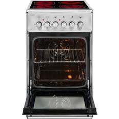 Rustfrit stål Induktionskomfurer Exquisit ecm 8-4 bz inox Edelstahl, Weiß, Silber, Grau