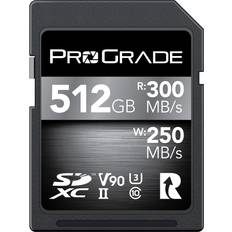 ProGrade Digital SD UHS-II 512 GB Karte V90 Bis zu 250MB/s Schreibgeschwindigkeit und 300MB/s Lesegeschwindigkeit Für professionelle Filmemacher, und Kuratoren von Inhalten von