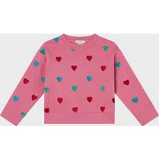 12-18M Sweatshirts Stella McCartney Heart Printed Cotton Jersey Sweatshirt - Viola/Multicolor